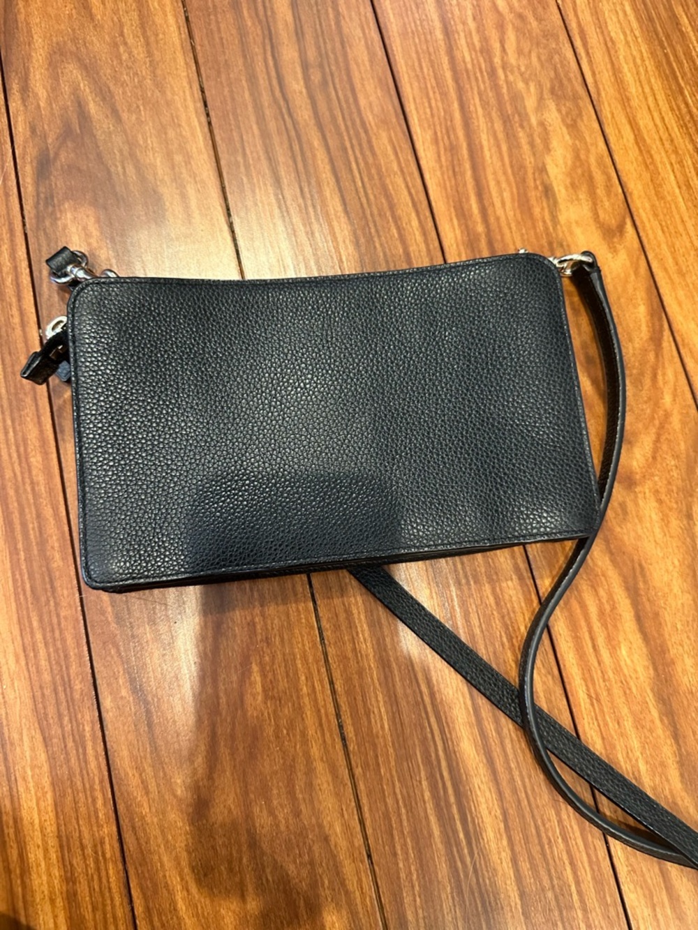 Coach Black Crossbody Wallet Purse - Classic Leather Look - Picture 6 of 10